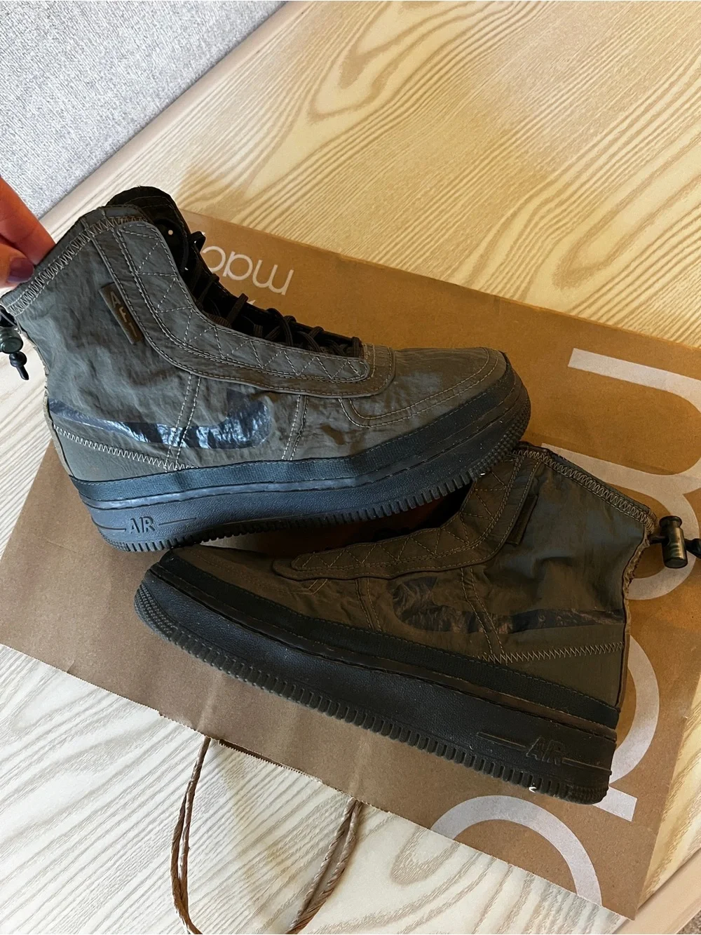 Nike Olive Green High-Top Sneaker Boot - water repellent